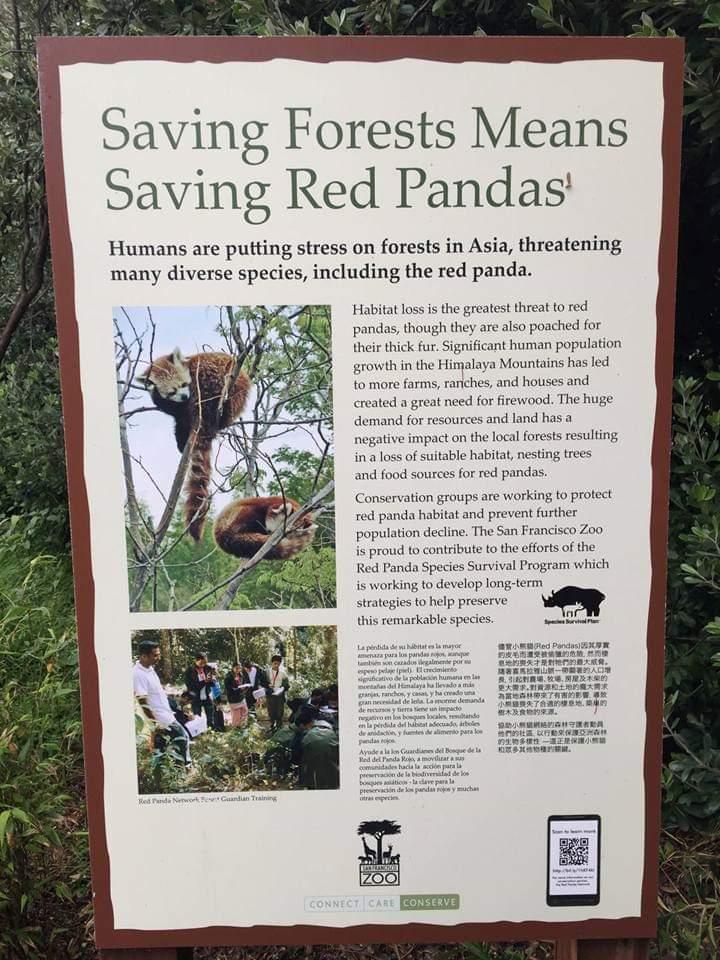 Interpretive sign at San Francisco Zoo