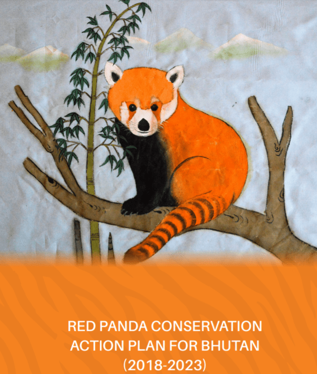 Cover of Bhutan's red panda conservation action plan