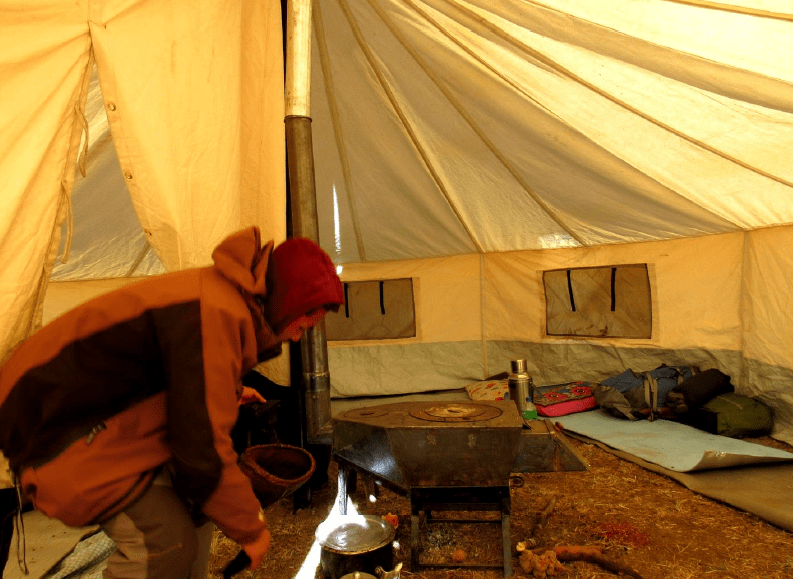 Stove In Tent